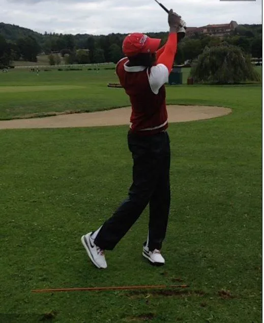Demba Niassy en fin de swing sur le parcours